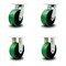 Service Caster 8 Inch Heavy Duty Green Poly on Cast Iron Wheel Caster Swivel 2 Rigid SCC, 2PK SCC-KP92S830-PUR-GB-2-R-2 - alternate 1